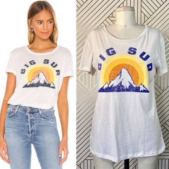 Chaser Tops Chaser Big Sur Graphic Tee Tshirt In Au Lait Poshmark